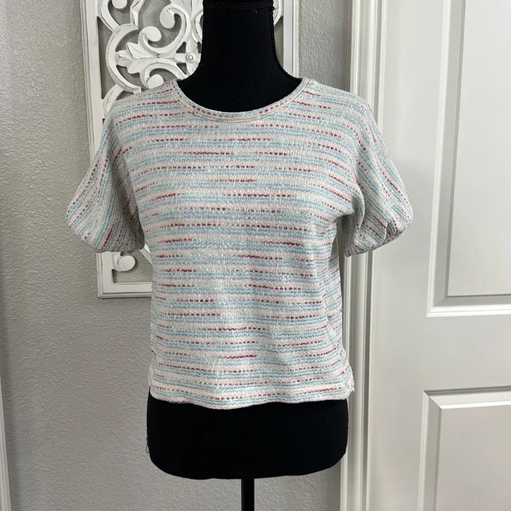 Madewell Textured Puff Sleeve Sweater